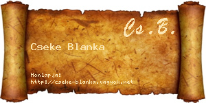 Cseke Blanka névjegykártya
