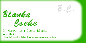 blanka cseke business card